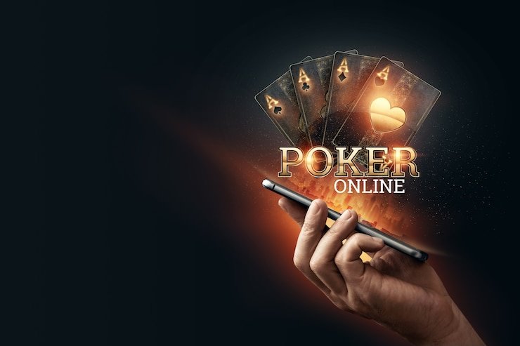 Dealer live casino membagikan kartu dengan latar belakang meja permainan elegan